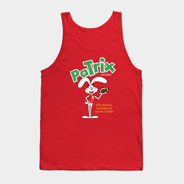 PaTRIX Mahomes Chiefs Cereal Tank Top by Super Secret Villain